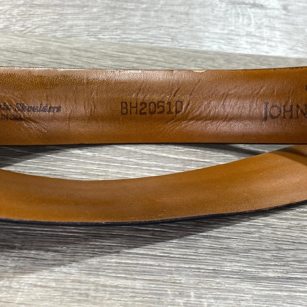Johnston & Murphy Belt Mens 44 American Kip Leather‎ Classic BH2051D Made in USA